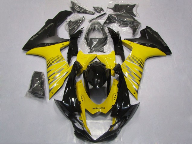 2011-2024 Suzuki GSXR 600 / GSXR 750 Motorcycle Fairings - Yellow Grey Black UK