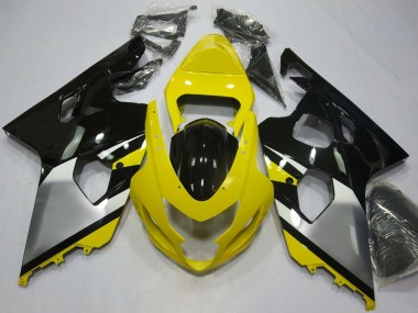2004-2005 Suzuki GSXR 600 / GSXR 750 Motorcycle Fairings - Yellow Silver Black OEM Style UK