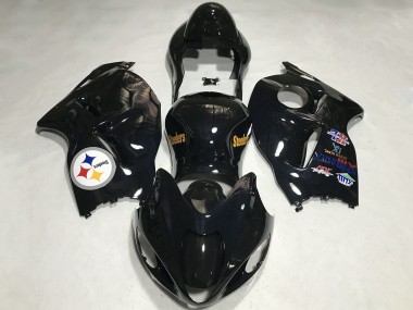1996-2007 Suzuki GSXR 1300 Motorcycle Fairings - Glossy Black Team Logo UK