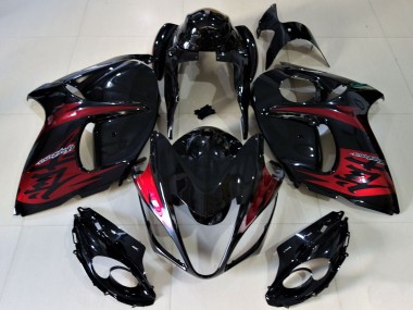 2008-2020 Suzuki GSXR 1300 Motorcycle Fairings - Glossy Black Candy Red UK