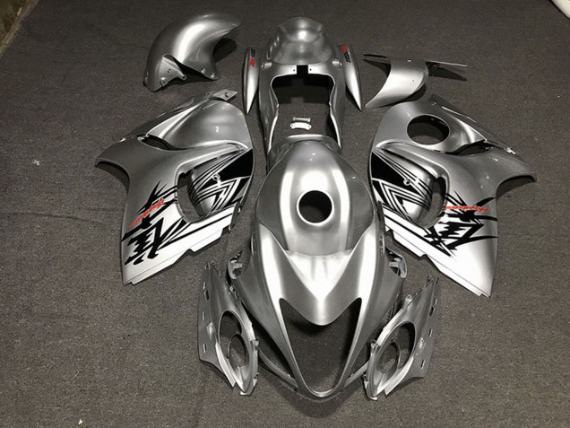 2008-2020 Suzuki GSXR 1300 Motorcycle Fairings - Liquid Silver Red UK