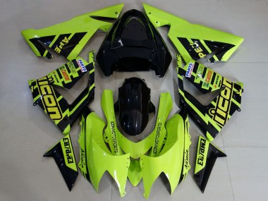 2004-2005 Kawasaki ZX10R Motorcycle Fairings - Custom High Viz Yellow UK