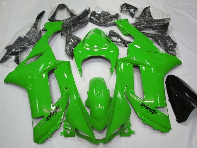 2007-2008 Kawasaki ZX6R Motorcycle Fairings - Glossy Green UK
