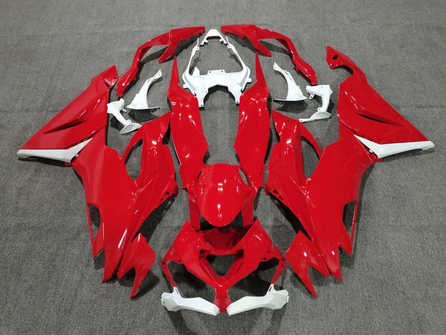 2019-2022 Kawasaki ZX6R Motorcycle Fairings - White Red UK