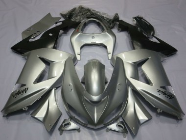 2003-2004 Kawasaki ZX6R Motorcycle Fairings - Silver UK