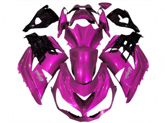 2012-2024 Kawasaki ZX14R ZZR1400 Motorcycle Fairings - Hot Pink Black UK