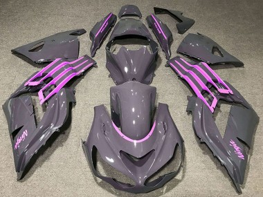 2012-2024 Kawasaki ZX14R ZZR1400 Motorcycle Fairings - Nardo Grey Pink UK