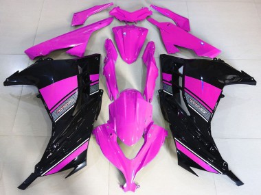 2013-2024 Kawasaki Ninja 300 Motorcycle Fairings - Hot Pink Black UK