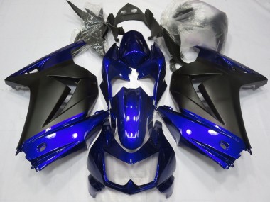 2008-2012 Kawasaki Ninja 250 Motorcycle Fairings - Blue Matte Black UK