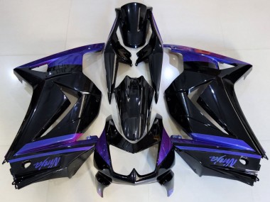 2008-2012 Kawasaki Ninja 250 Motorcycle Fairings - Blue Glossy Black UK