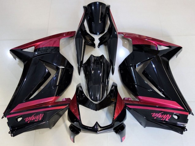 2008-2012 Kawasaki Ninja 250 Motorcycle Fairings - Glossy Black Red UK