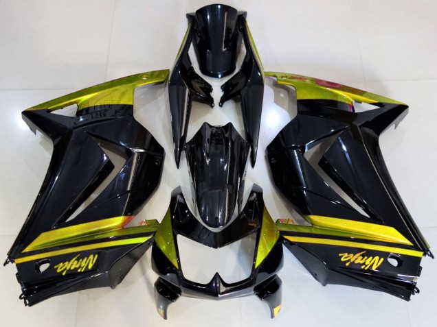 2008-2012 Kawasaki Ninja 250 Motorcycle Fairings - Glossy Black Yellow UK