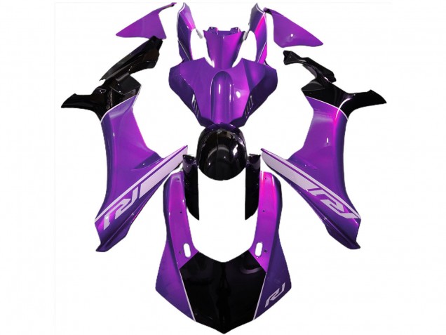 2015-2019 Yamaha R1 Motorcycle Fairings - Purple Glossy Black Silver UK