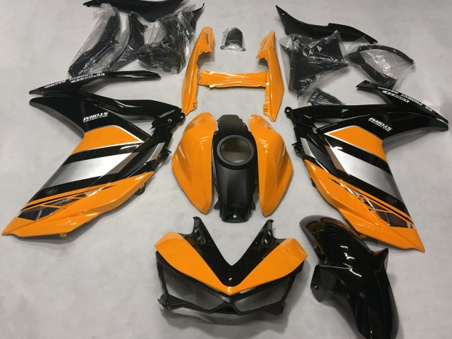 2015-2018 Yamaha R3 Motorcycle Fairings - Orange Silver Glossy Black UK