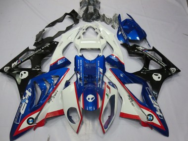 2009-2014 BMW S1000RR Motorcycle Fairing - White Red Blue Glossy Black HP UK