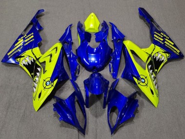2009-2014 BMW S1000RR Motorcycle Fairings - Yellow Blue Shark UK