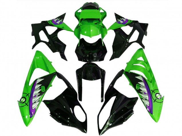 2017-2018 BMW S1000RR Motorcycle Fairings - Green Purple Glossy Black Shark UK