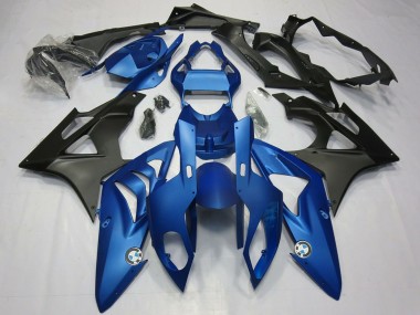 2009-2014 BMW S1000RR Motorcycle Fairing Kits - Blue Matte Black UK