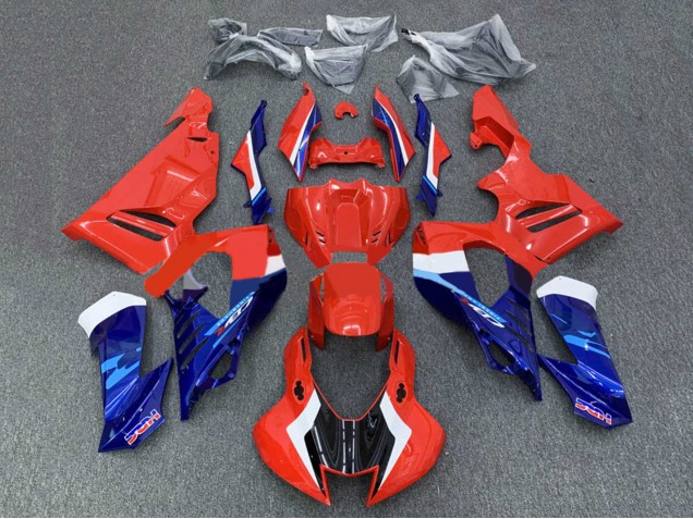 2020-2023 Honda CBR1000RR-R Motorcycle Fairings Kit - White Red Blue HRC UK