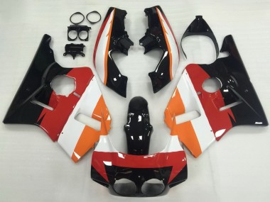 1987-1989 Honda CBR400RR NC23 Motorcycle Fairings - Orange White Red Glossy Black UK