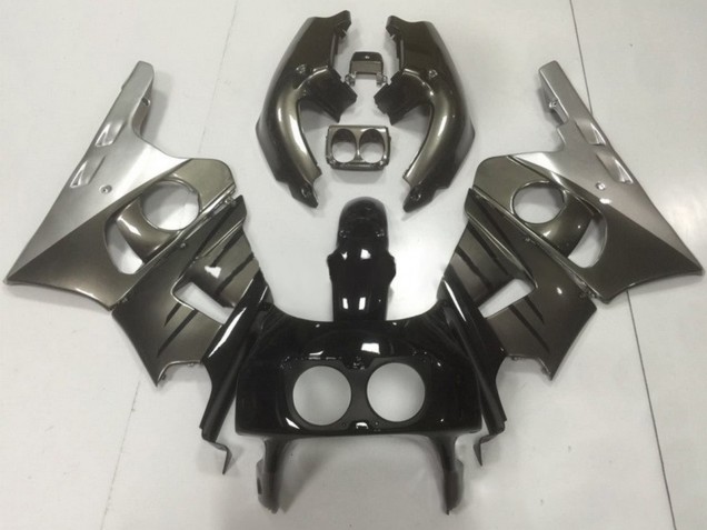 1990-1999 Honda CBR400RR NC29 Motorcycle Fairings - Silver Grey Glossy Black UK