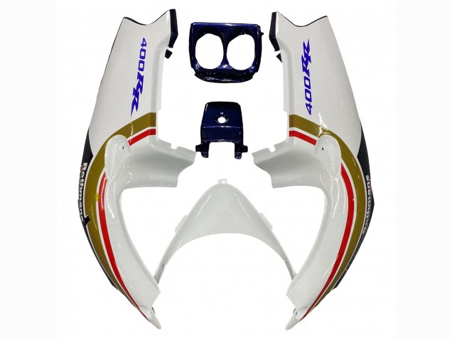 1990-1999 Honda CBR400RR NC29 Motorcycle Fairings - White Gold Red Dark Blue Rothmans UK