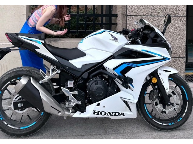2022 Honda CBR400R Motorcycle Fairings - White Blue UK