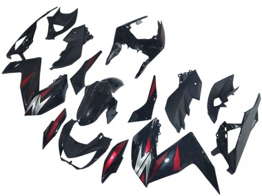 2015-2016 Kawasaki Z250/Z300 Motorcycle Fairings - Glossy Black Red Silver UK
