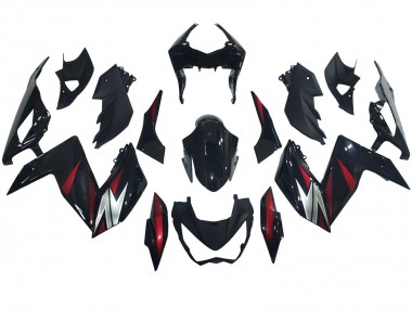 2015-2016 Kawasaki Z250/Z300 Motorcycle Fairings - Glossy Black Red Silver UK