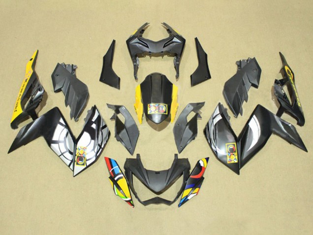 2015-2016 Kawasaki Z250/Z300 Motorcycle Fairings - Grey Yellow Blue Red White UK