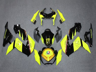 2015-2016 Kawasaki Z250/Z300 Motorcycle Fairings - Yellow Glossy Black Monster UK