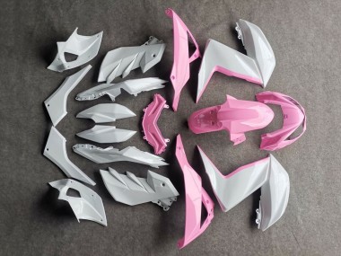 2015-2016 Kawasaki Z250/Z300 Motorcycle Fairings - White Pink UK