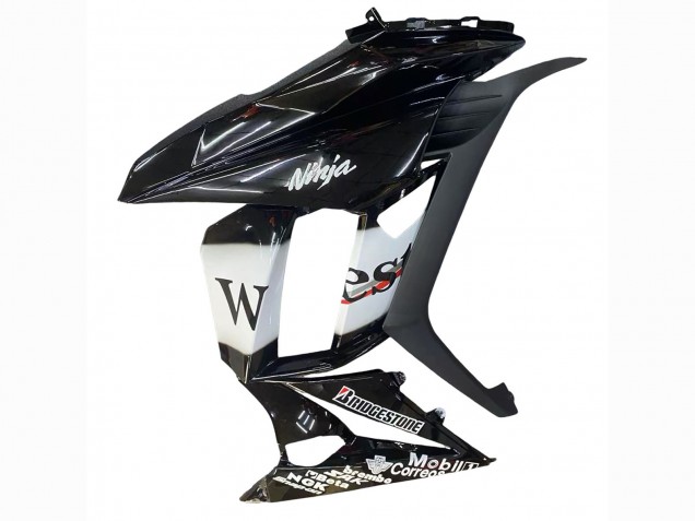 2010-2016 Kawasaki Z1000SX Motorcycle Fairings - Glossy Black Gold White Mobil West UK