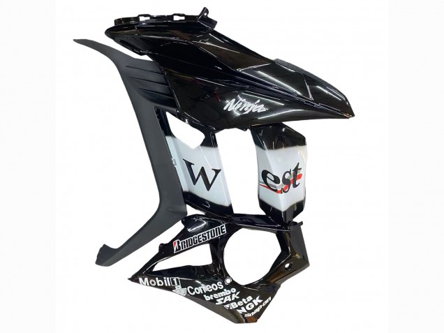 2010-2016 Kawasaki Z1000SX Motorcycle Fairings - Glossy Black Gold White Mobil West UK