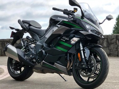 2020-2025 Kawasaki Z1000SX Motorcycle Fairings - Black with Green Lines Ninja UK