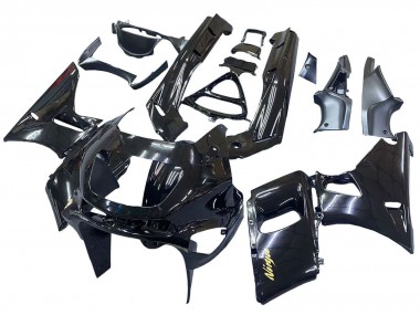 1998-2003 Kawasaki ZZR600 Motorcycle Fairings - Glossy Black Gold Ninja UK