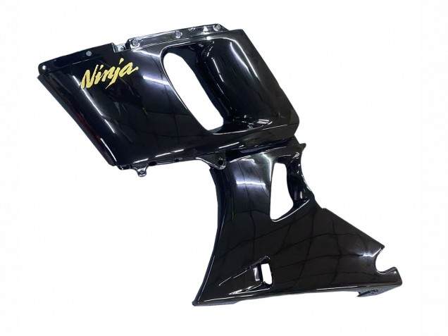 1998-2003 Kawasaki ZZR600 Motorcycle Fairings - Glossy Black Gold Ninja UK