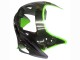 1998-2003 Kawasaki ZZR600 Motorcycle Fairings - Green Glossy Black Flame UK