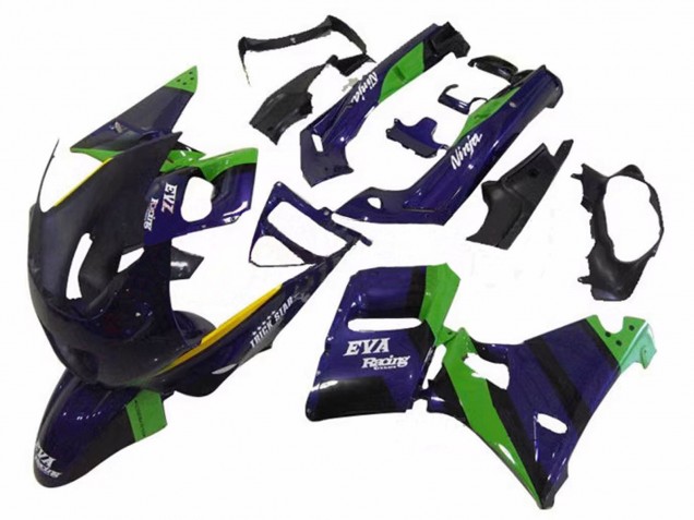 1998-2003 Kawasaki ZZR600 Motorcycle Fairings - Green Dark Blue Purple Trick Star Eva Racing UK