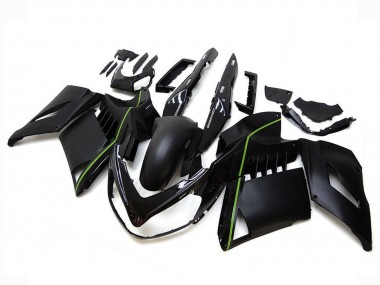 2007-2009 Kawasaki GTR1400/ZG1400 Motorcycle Fairings - Matte Black Green Lines UK