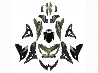 2022-2025 Kawasaki Versys 650 Motorcycle Fairings - Dark Green Black UK