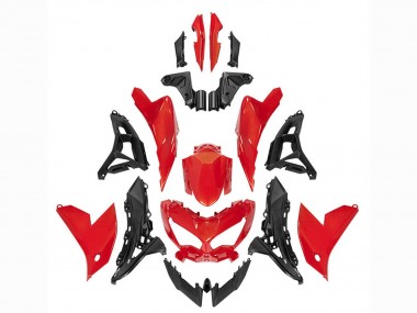 2022-2025 Kawasaki Versys 650 Motorcycle Fairings - Red Black UK