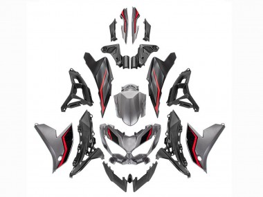 2022-2025 Kawasaki Versys 650 Motorcycle Fairings - Grey Red Black UK