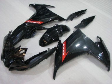 2009-2015 Yamaha FZ6R Motorcycle Fairings - Glossy Black Red UK