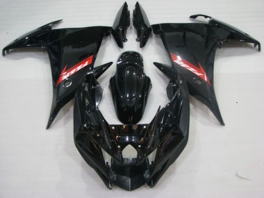 2009-2015 Yamaha FZ6R Motorcycle Fairings - Glossy Black Red UK