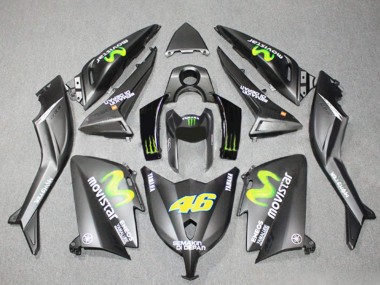 2012-2014 Yamaha TMAX530 Motorcycle Fairings - Matte Grey Yellow Semakin Didepan ENEOS Yamalube MoviStar 46 UK