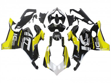 2020-2021 Ducati Panigale V4 V4S Motorcycle Fairings - Yellow White Glossy Black UK