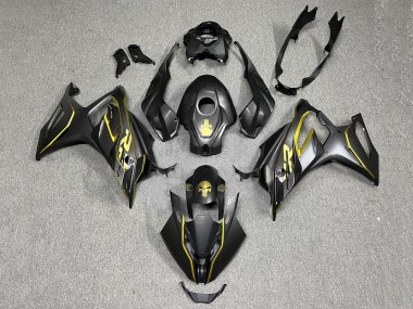 2023-2024 BMW S1000RR Motorcycle Fairings - Gold Black Carbon Fiber UK