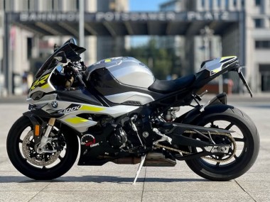 2023-2024 BMW S1000RR Motorcycle Fairings - Silver Yellow Carbon Fiber UK