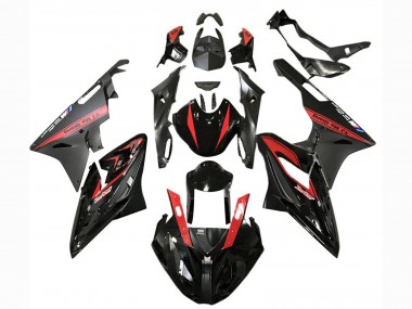 2017-2018 BMW S1000RR Motorcycle Fairings - Red Glossy Black Matte Black UK